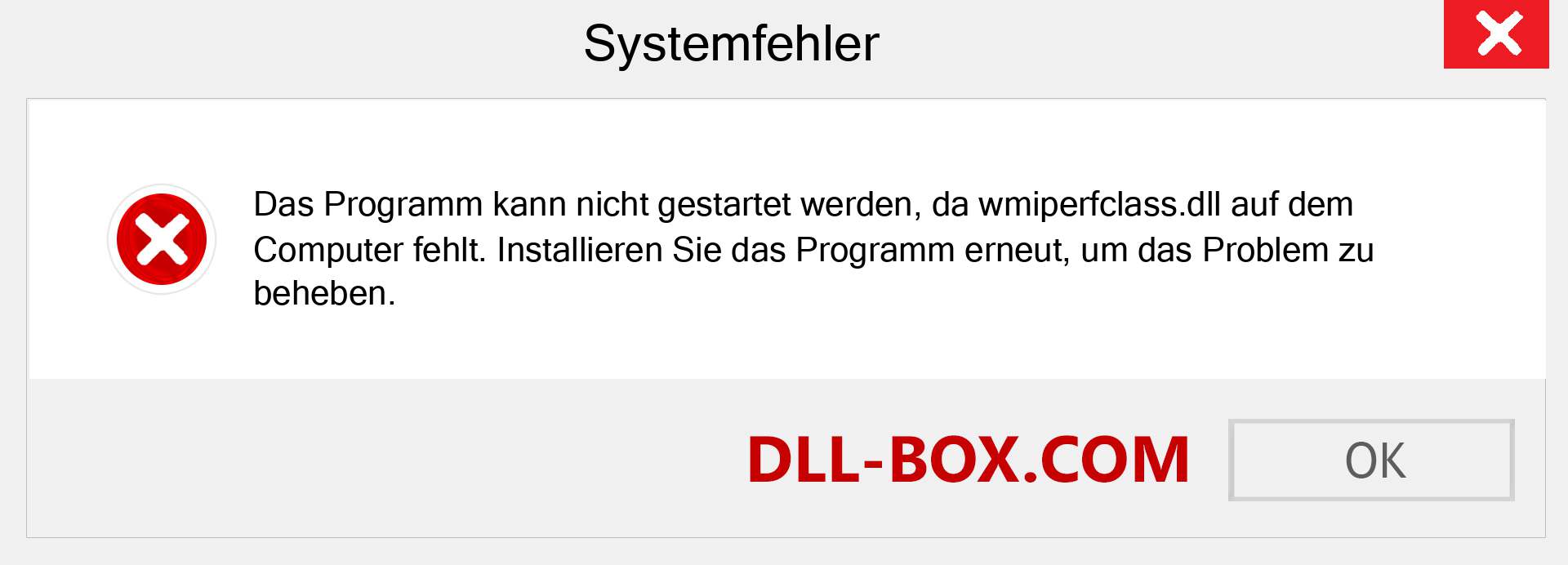 wmiperfclass.dll-Datei fehlt?. Download für Windows 7, 8, 10 - Fix wmiperfclass dll Missing Error unter Windows, Fotos, Bildern